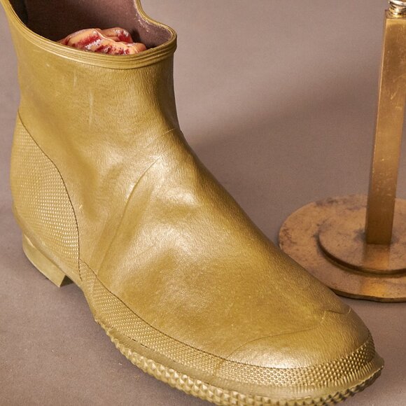 1960s America’s Paracord Army Green Galoshes Rain Boots - Picture 9 of 11